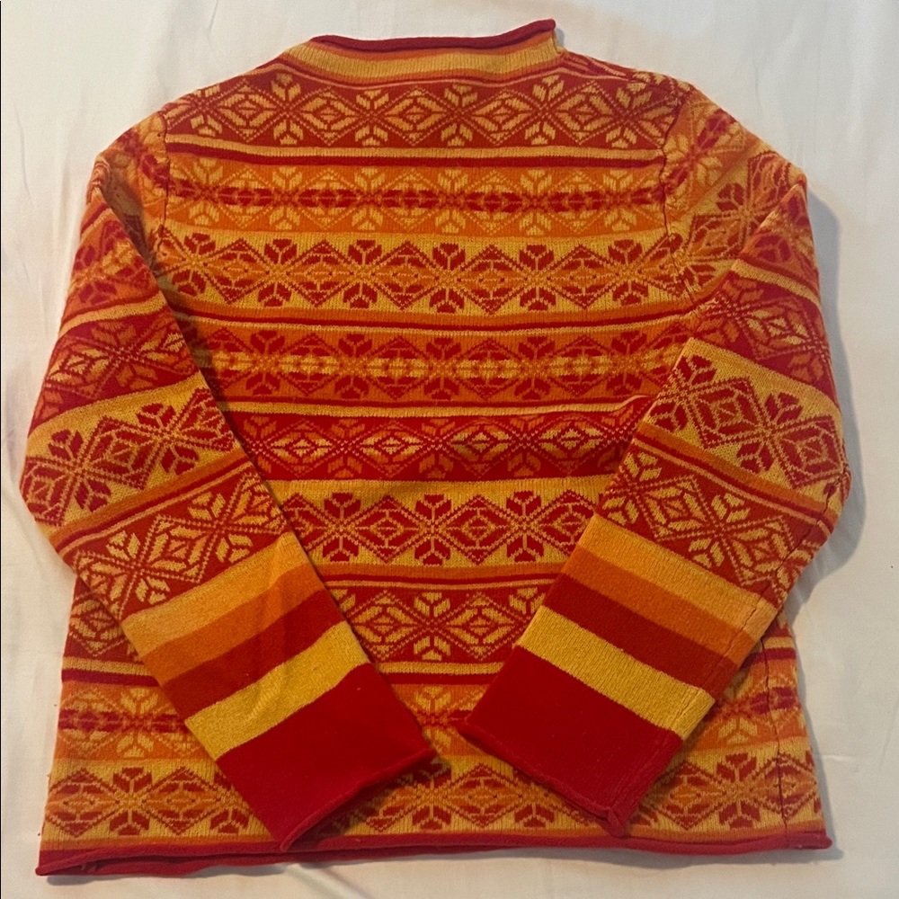 Jones New York Sport Nordic Snowflake Lambswool Crewneck Sweater